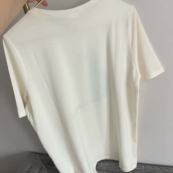 LuLaRoe cat lover Cream Tee with Black Cat Design graphic tee M - Picture 6 of 8